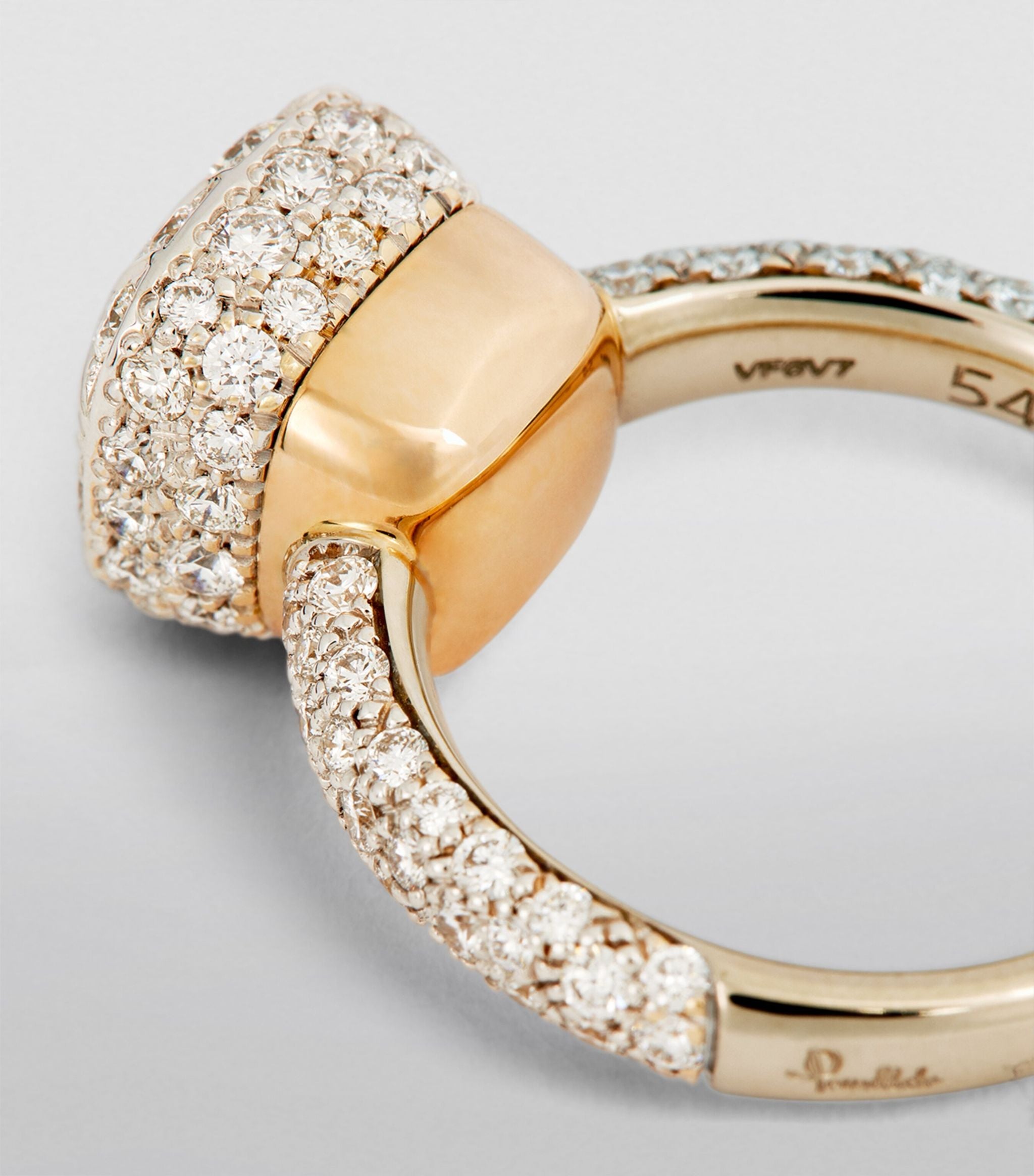 Mixed Gold and Diamond Nudo Solitaire Ring GOODS Harrods   