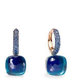 Mixed Gold, Topaz, Lapis and Sapphire Nudo Earrings GOODS Harrods   