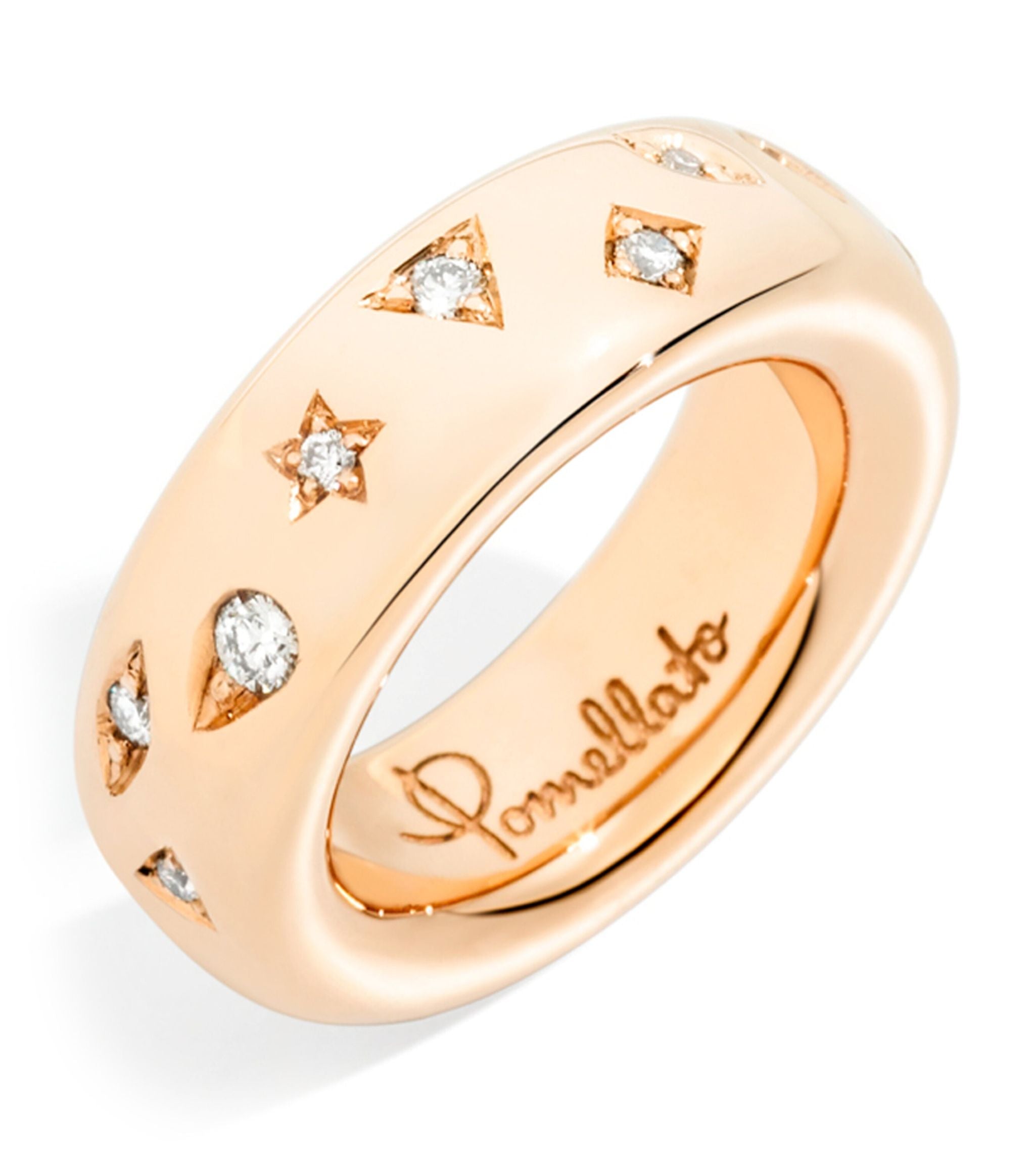 Rose Gold and Diamond Iconica Ring GOODS Harrods   