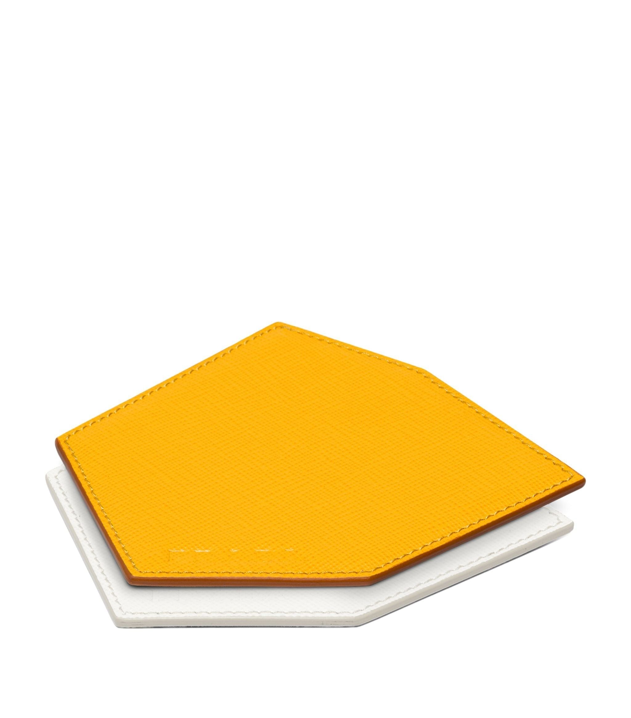 Saffiano Coasters (Set of 2) GOODS Harrods   