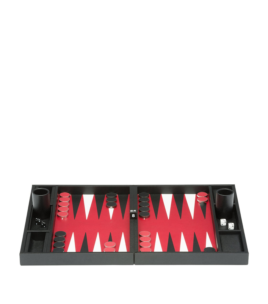 Saffiano Leather Backgammon Set