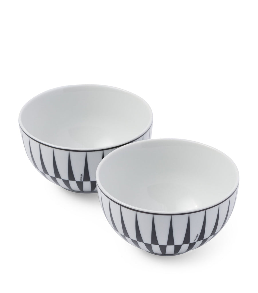 Set of 2 Stripes Cereal Bowls (12cm)