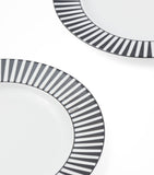 Set of 2 Stripes Dessert Plates (22cm) GOODS Harrods   