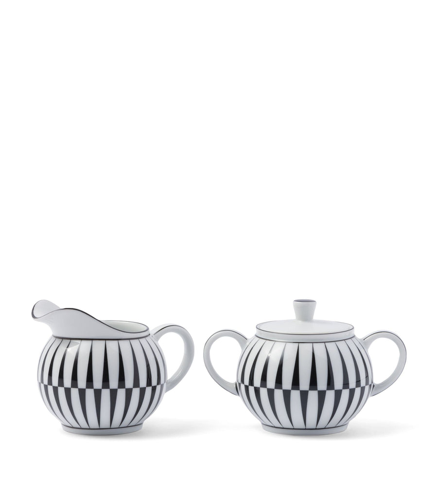 Stripes Creamer Jug and Sugar Pot Set