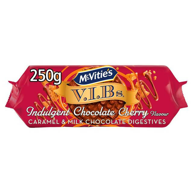 McVitie's V.I.Bs Indulgent Chocolate Cherry Flavour Biscuits 250g