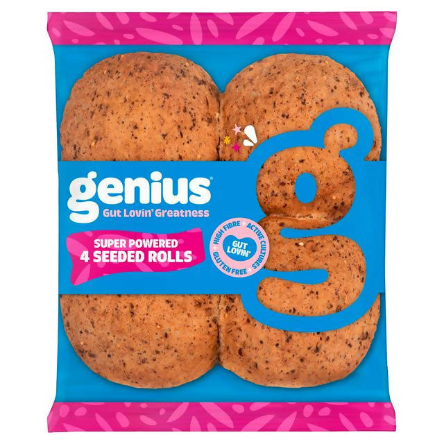 Genius Gluten Free Soft Triple Seeded Rolls x4 gluten free Sainsburys   