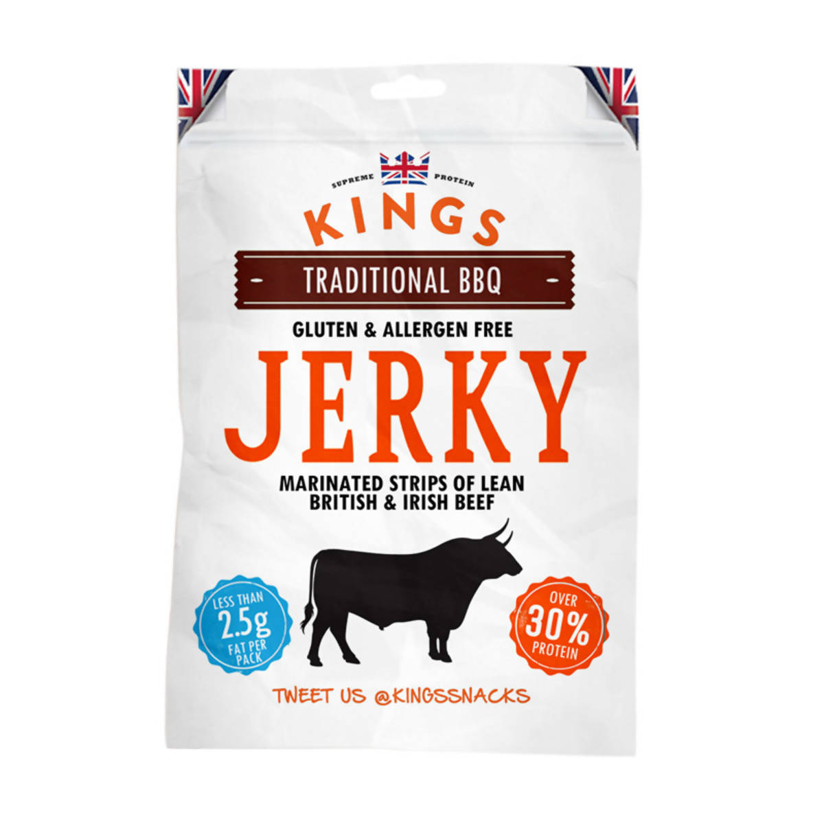 Kings Beef Jerky - Traditional BBQ Flavour, 16 x 35g Vitamins Costco UK   