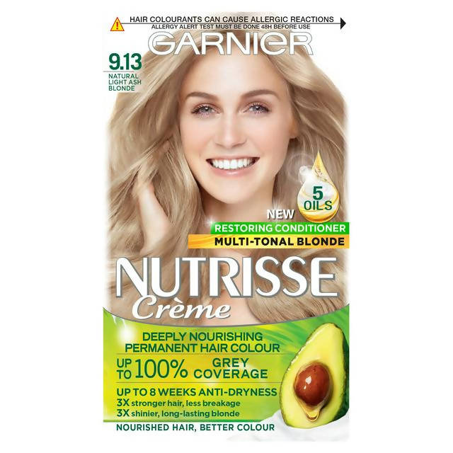 Garnier Nutrisse Permanent Hair Dye Natural Light Ash 9.13 Beauty at home Sainsburys   