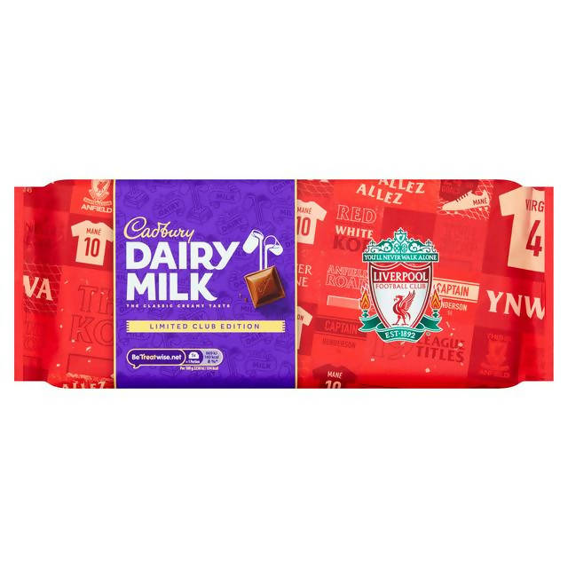 Cadbury Dairy Milk Chocolate Bar Liverpool Football Club Edition 360g