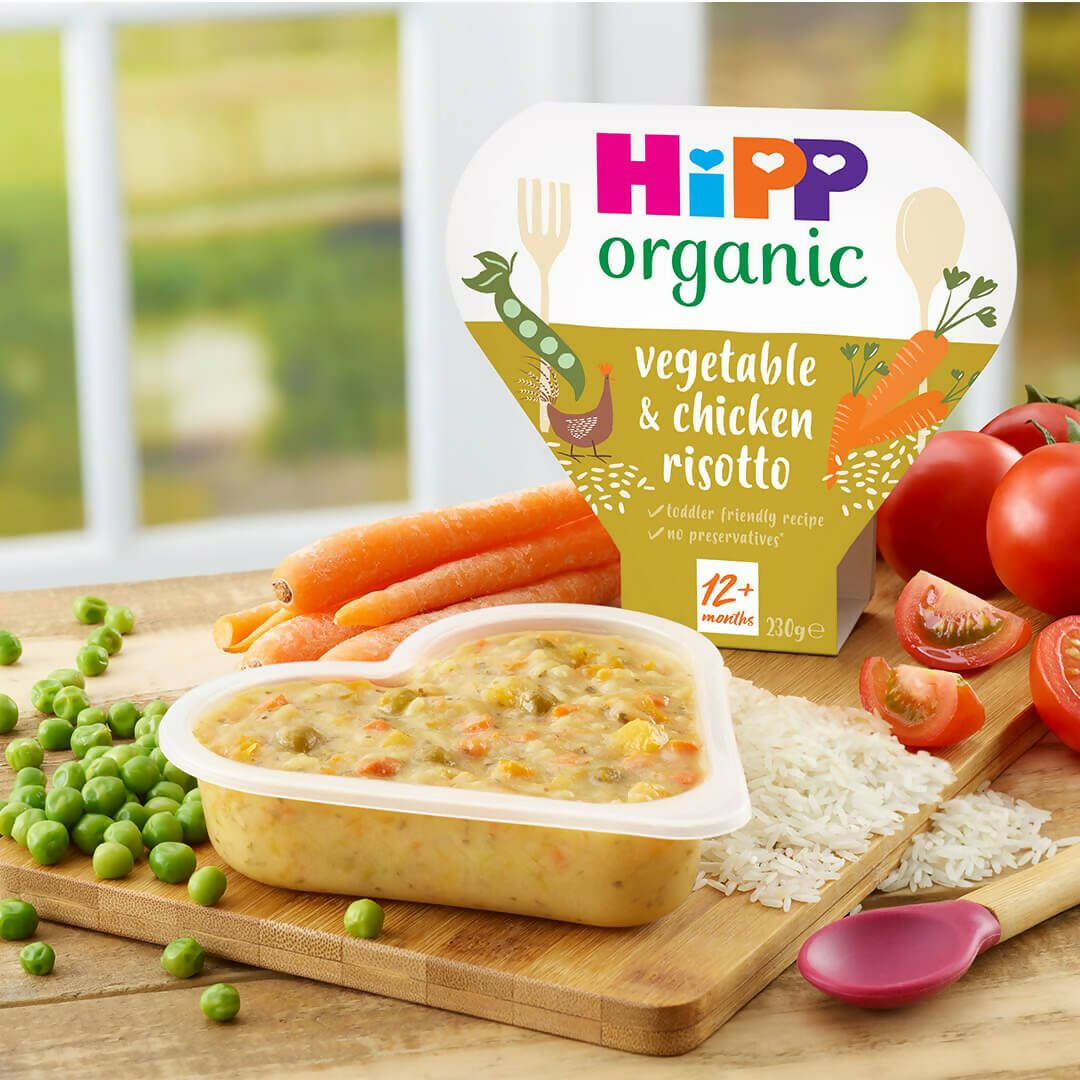 HiPP Organic Vegetable & Chicken Risotto Toddler Tray Meal 1-3 Years Organic Vegetable McGrocer Direct   