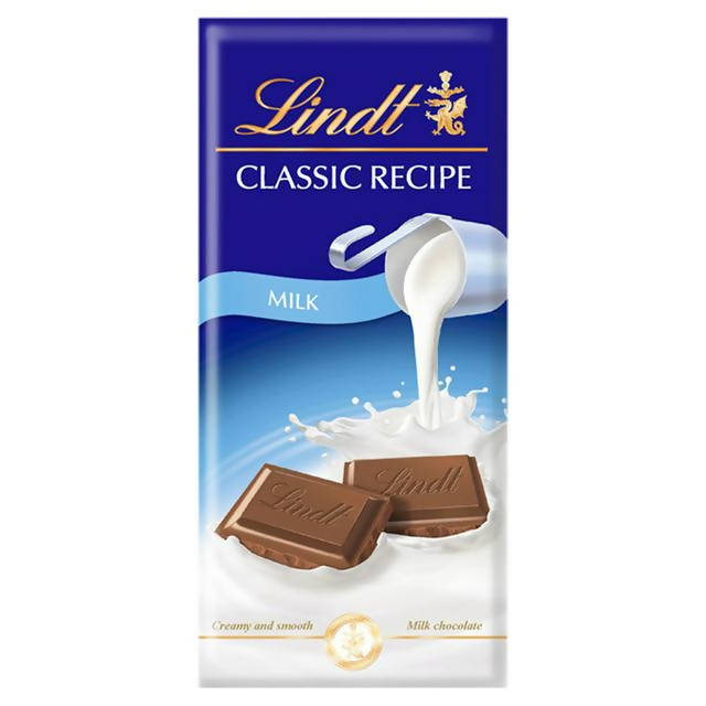 Lindt Classic Recipe Milk Chocolate Bar 125g - McGrocer