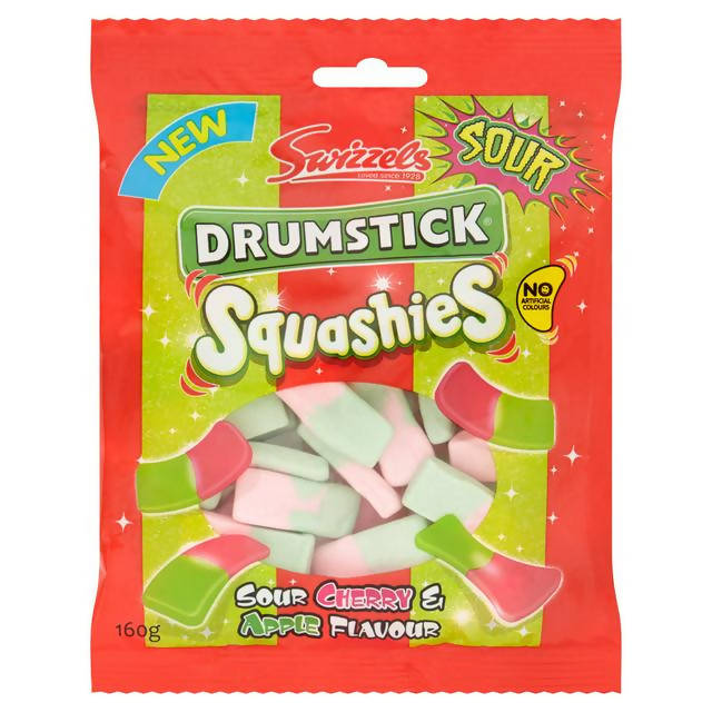 Swizzels Cherry & Apple Drumstick Squashies Sweets 160g