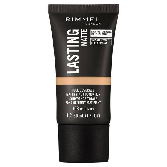 Rimmel London Lasting Matte Foundation 103 True Ivory 30ml