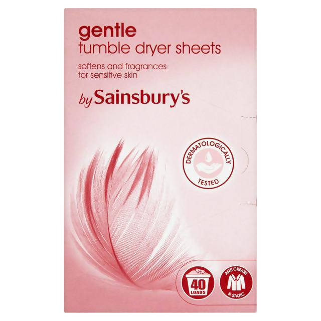 Sainsbury's Tumble Dryer Sheets, Gentle x40 - McGrocer
