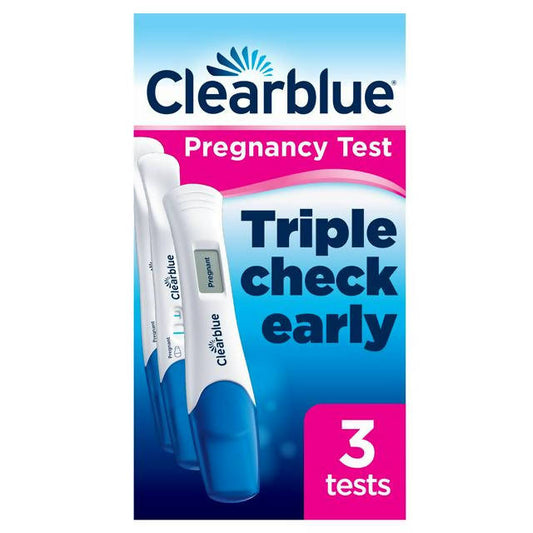 Clearblue Pregnancy Test Early Detection Triple-Check x3 women's health & pregnancy Sainsburys   