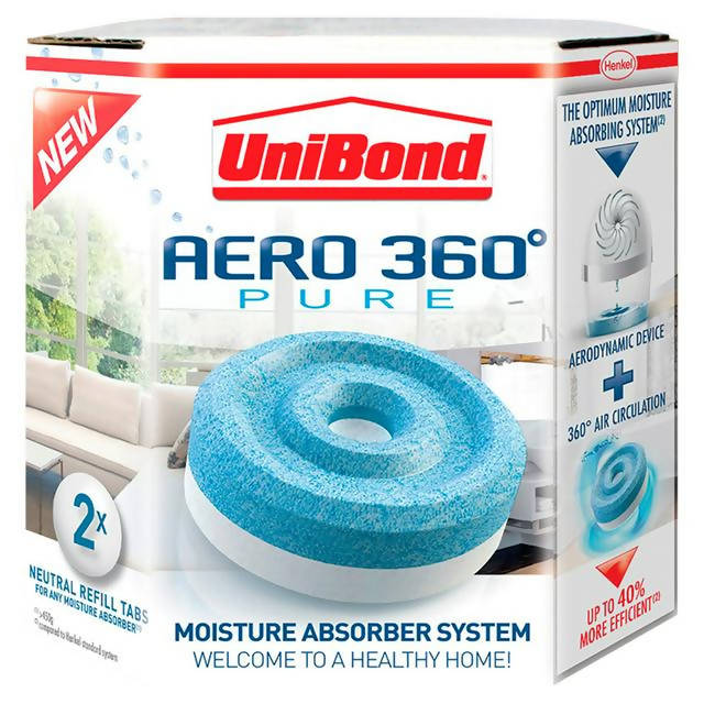 Unibond Aero 360 Moisture Absorber Neutral Refill 2X450G DIY Sainsburys   