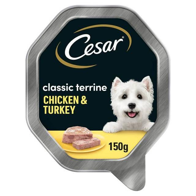 Cesar Classics Loaf Wet Adult 1+ Dog Food Tray with Chicken and Turkey 150g - McGrocer