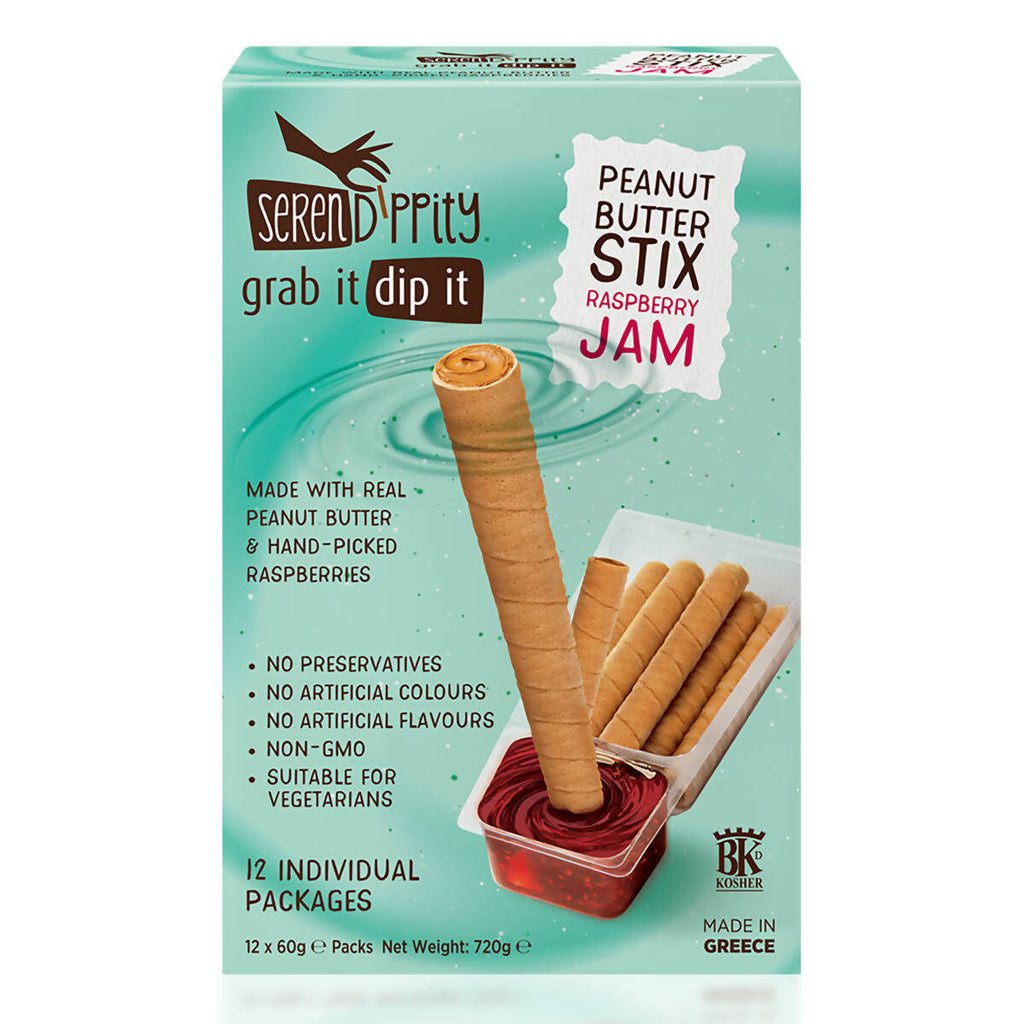 Serendippity Peanut Butter Stix & Jam Dip,12 x 60g