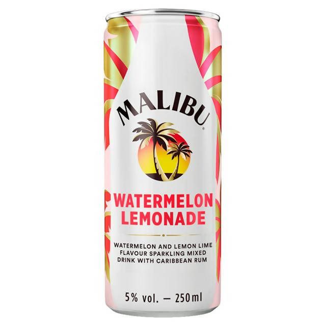 Malibu Watermelon & Lemonade 250ml All spirits & liqueurs Sainsburys   