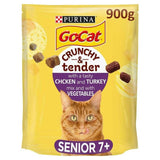 Go-Cat Crunchy & Tender with Chicken & Turkey Mix Vegetables Dry Senior Cat Food 900g Cat Food & Accessories Sainsburys   