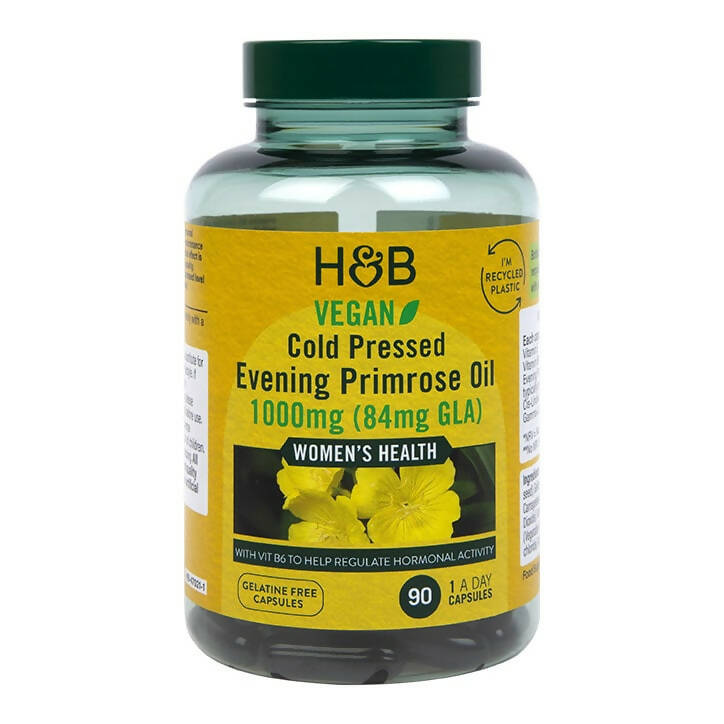 Holland & Barrett Vegan Cold Pressed Evening Primrose Oil 1000mg 90 Capsules GOODS Holland&Barrett   