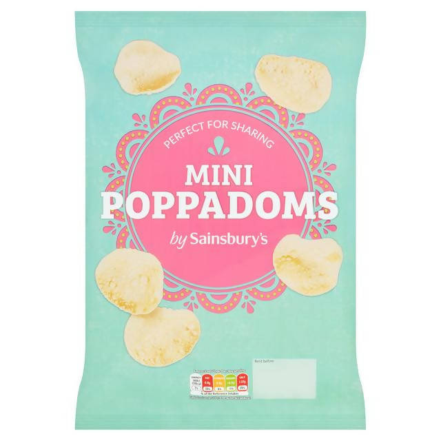 Sainsbury's Mini Poppadums 100g Sharing crisps Sainsburys   