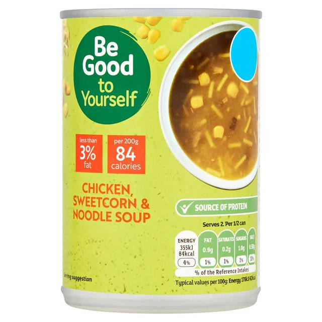 Sainsbury's Chicken & Sweetcorn Soup, Be Good To Yourself 400g