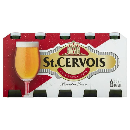 St. Cervois Continental Lager 10x25cl All beer Sainsburys   