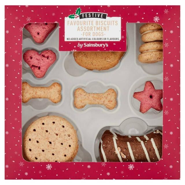 Sainsbury's Festive Favourite Biscuits Assortment for Dogs 190g Dog Food & Accessories Sainsburys   