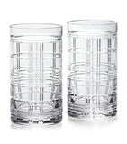 Hudson Plaid Highball Glasses (Set of 2) GOODS Harrods   