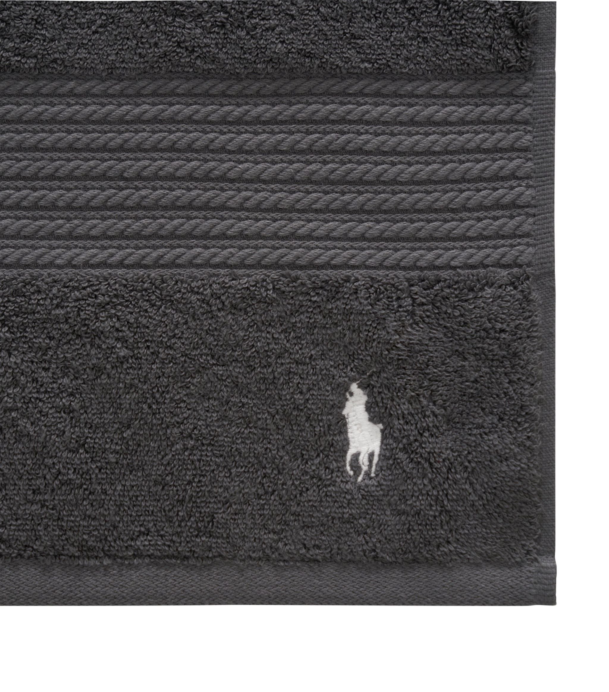 Polo Player Hand Towel (50cm x 100cm) Bedroom Harrods   