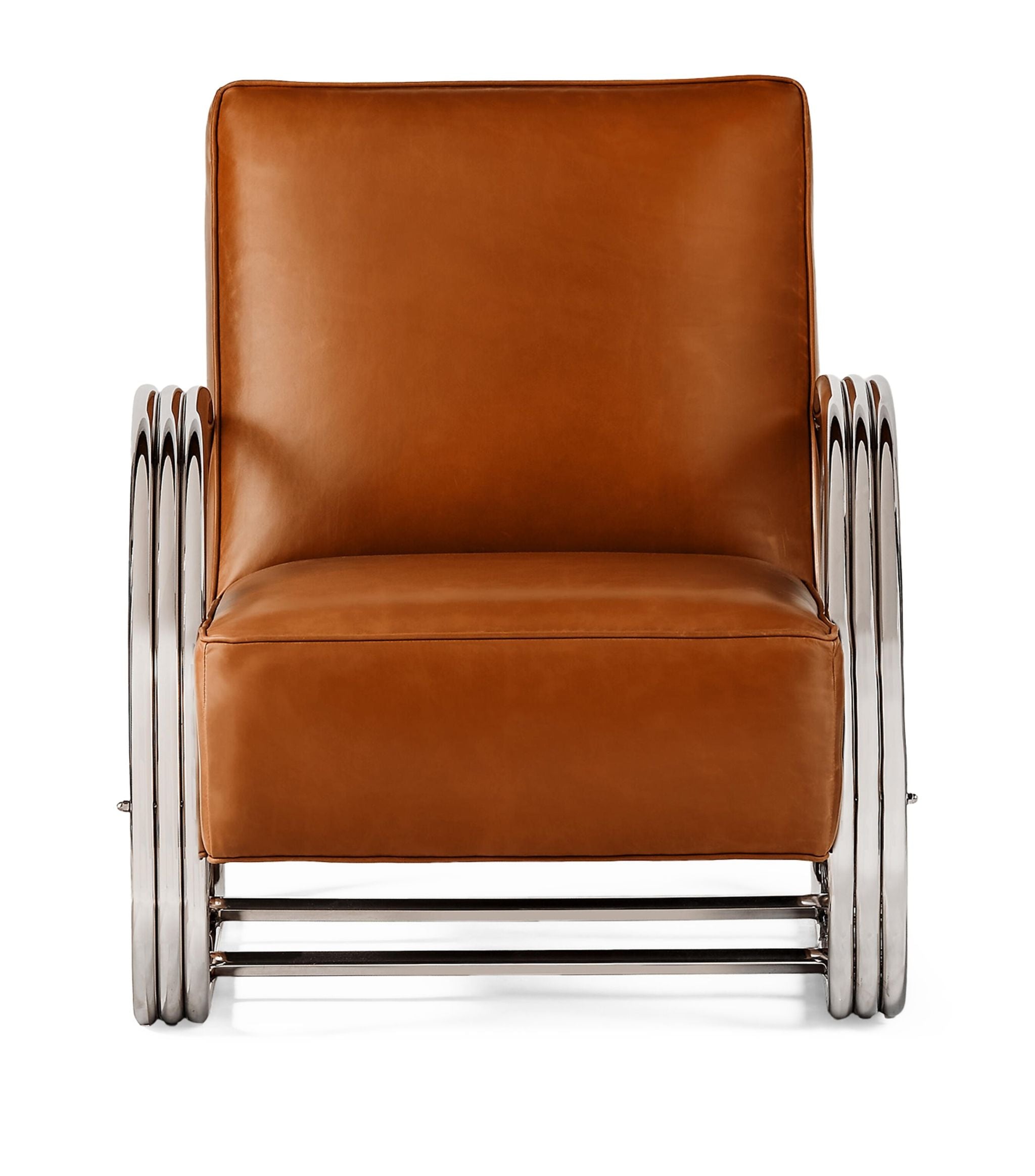 Stainless Steel and Leather Hudson Street Lounge Chair GOODS Harrods   