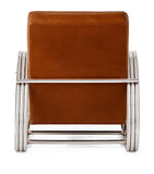 Stainless Steel and Leather Hudson Street Lounge Chair GOODS Harrods   