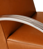 Stainless Steel and Leather Hudson Street Lounge Chair GOODS Harrods   