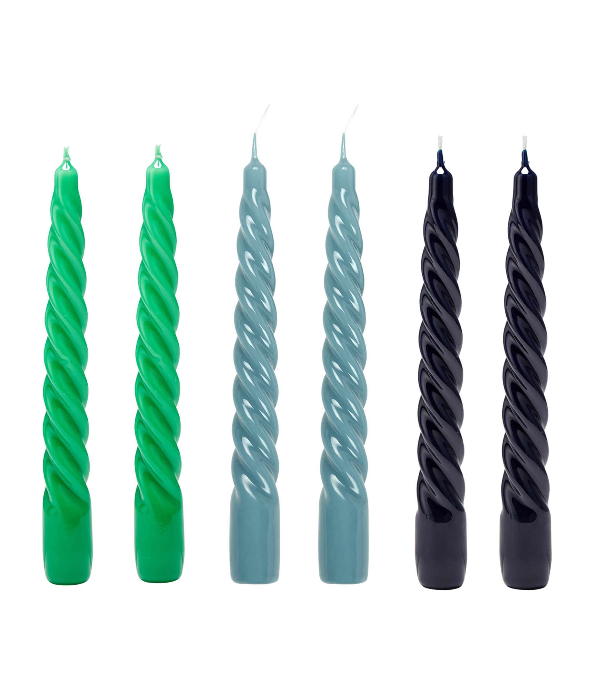 Lacquered Twist Candles (Set of 6) GOODS Harrods   