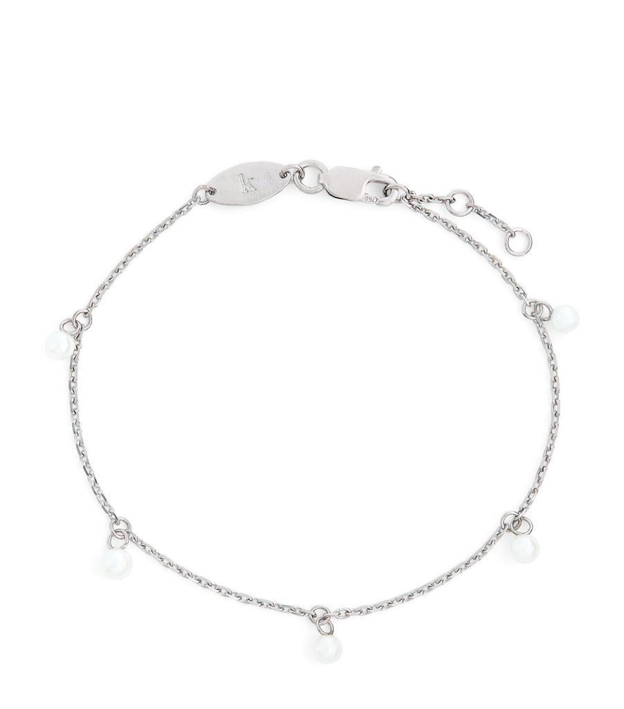 White Gold and Pearl Milakoya Bracelet