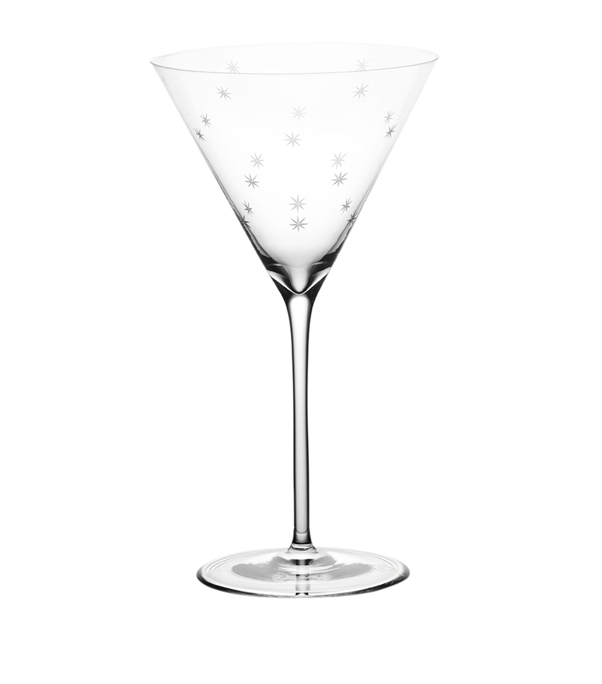 Set of 2 Star Cut Martini Glasses (200ml) GOODS Harrods   