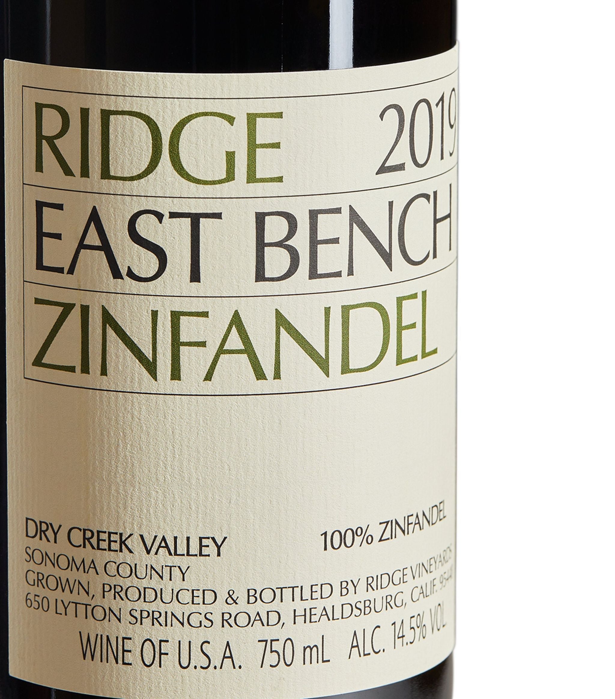 East Bench Zinfandel 2019 (75cl) – Sonoma, California GOODS Harrods   