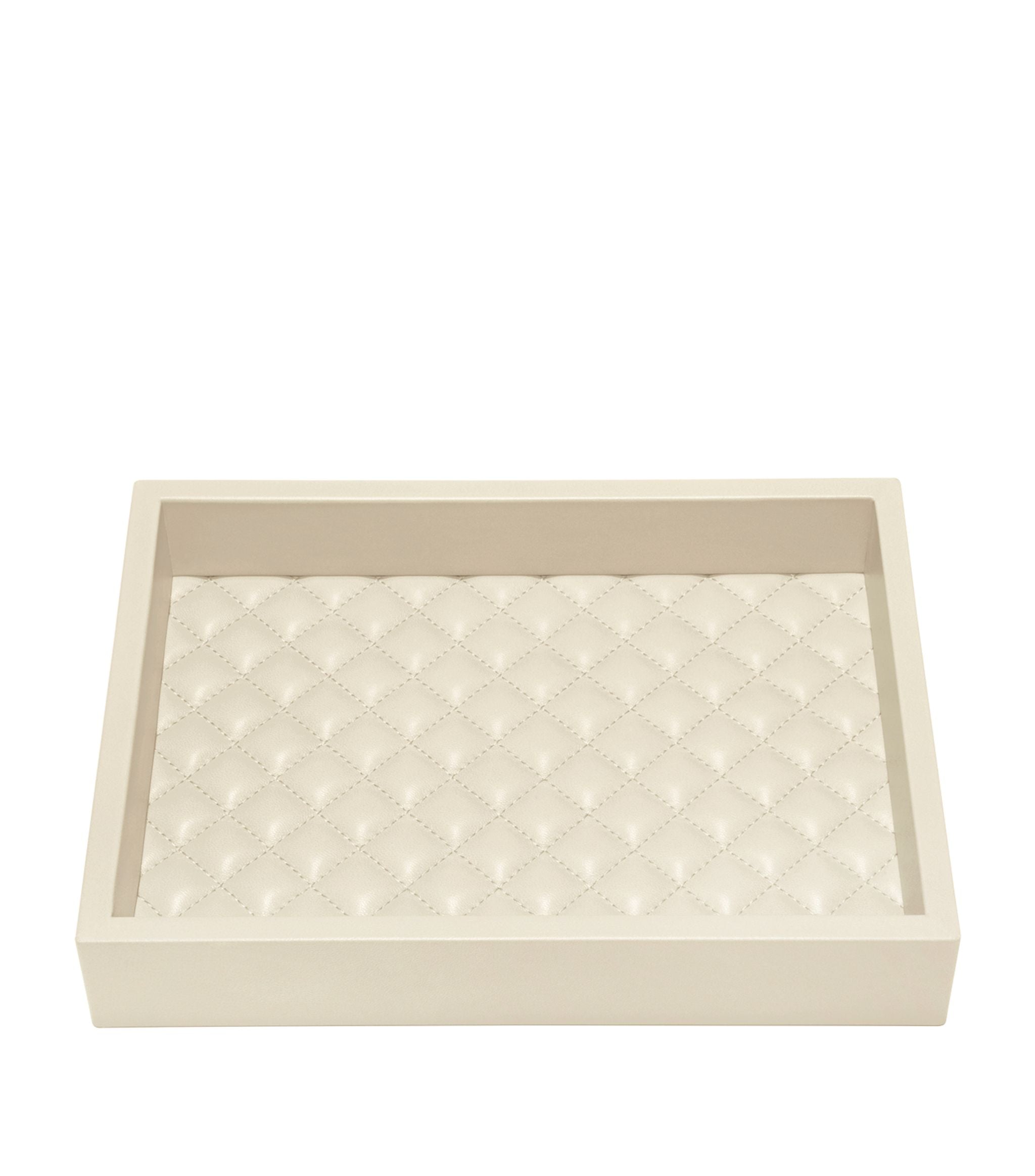 Quilted Leather Tray (18cm x 24cm) GOODS Harrods   