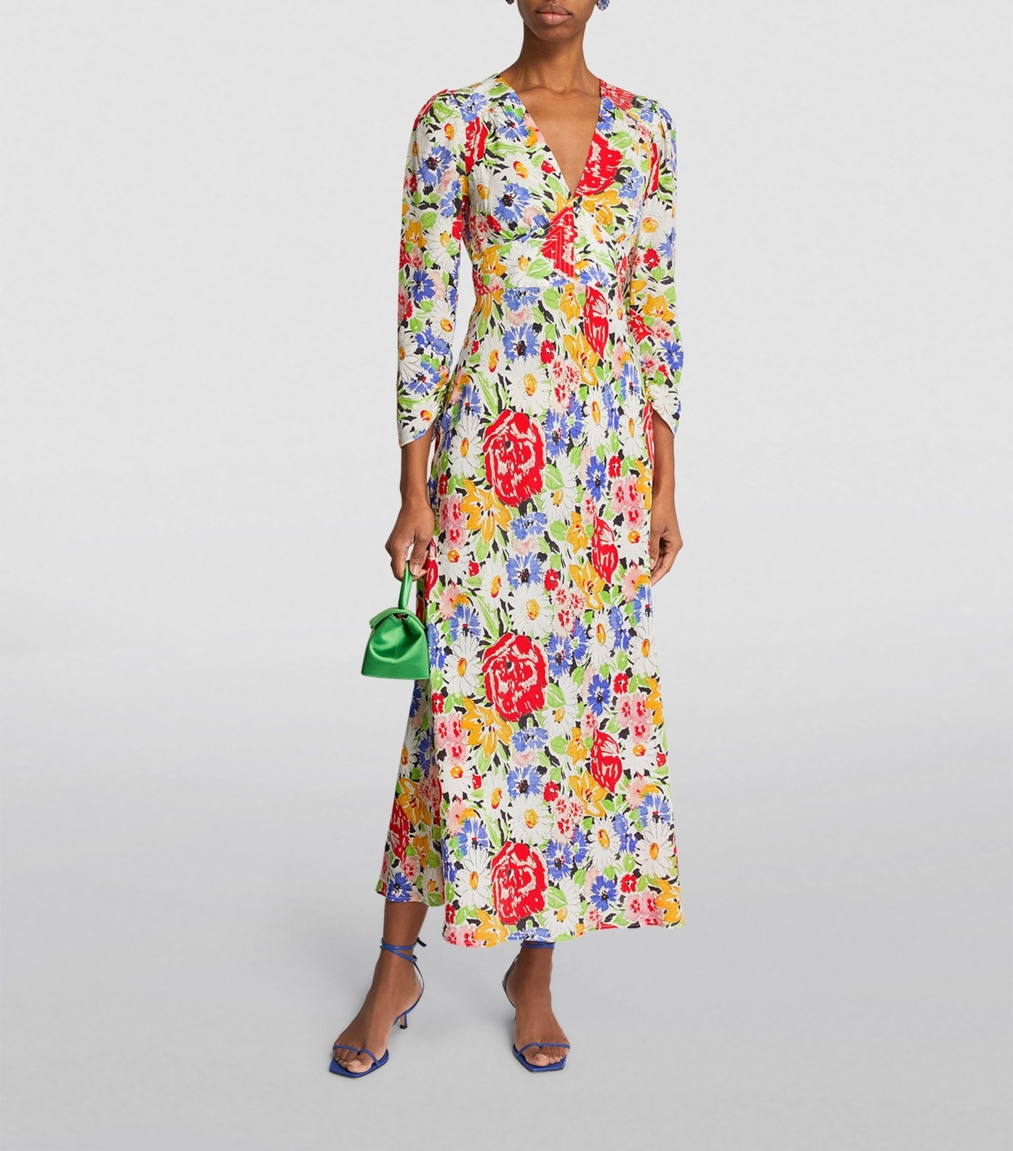 Floral-Print Selma Midi Dress GOODS Harrods   