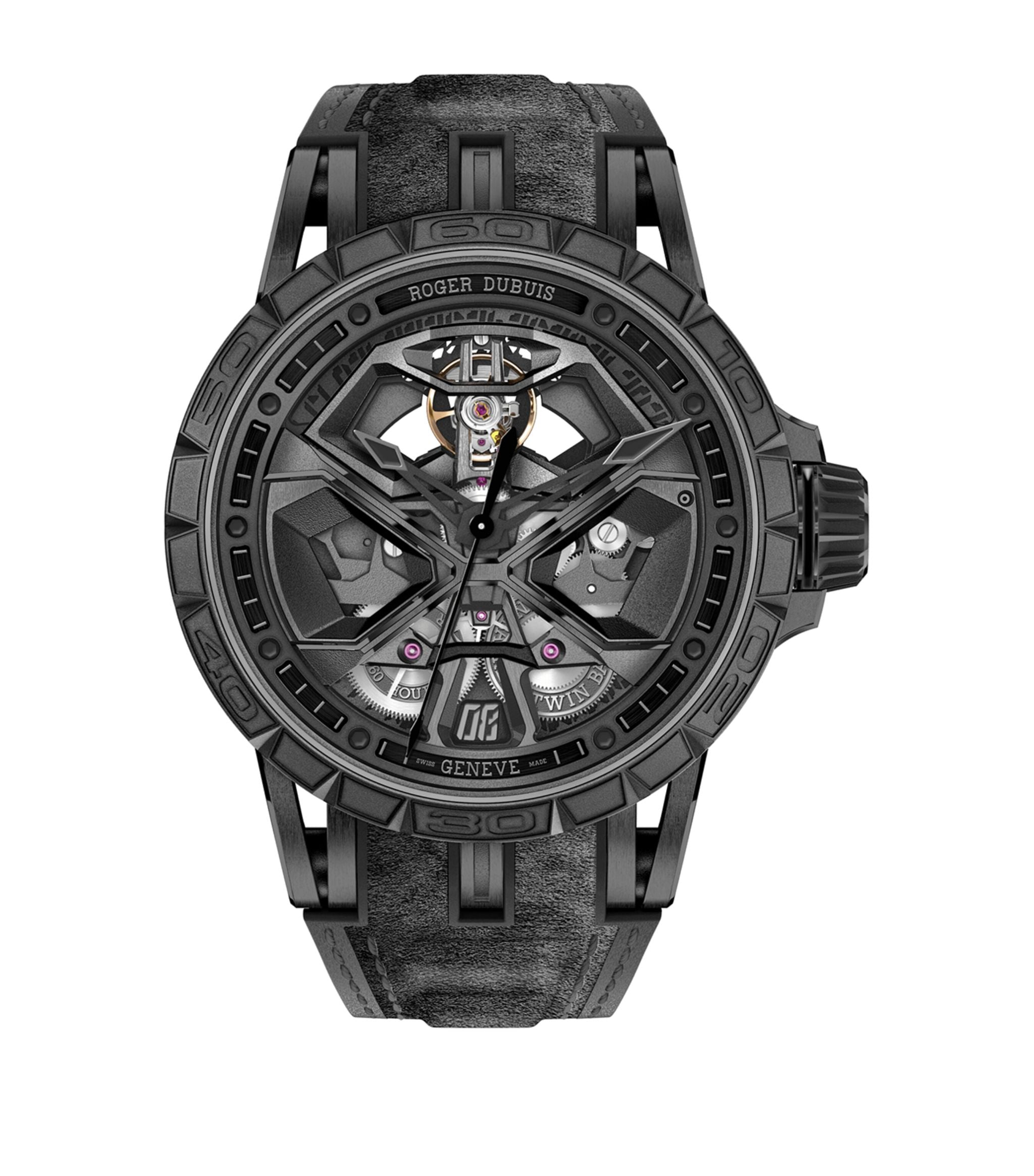 Titanium Excalibur Huracan Watch 45mm GOODS Harrods   