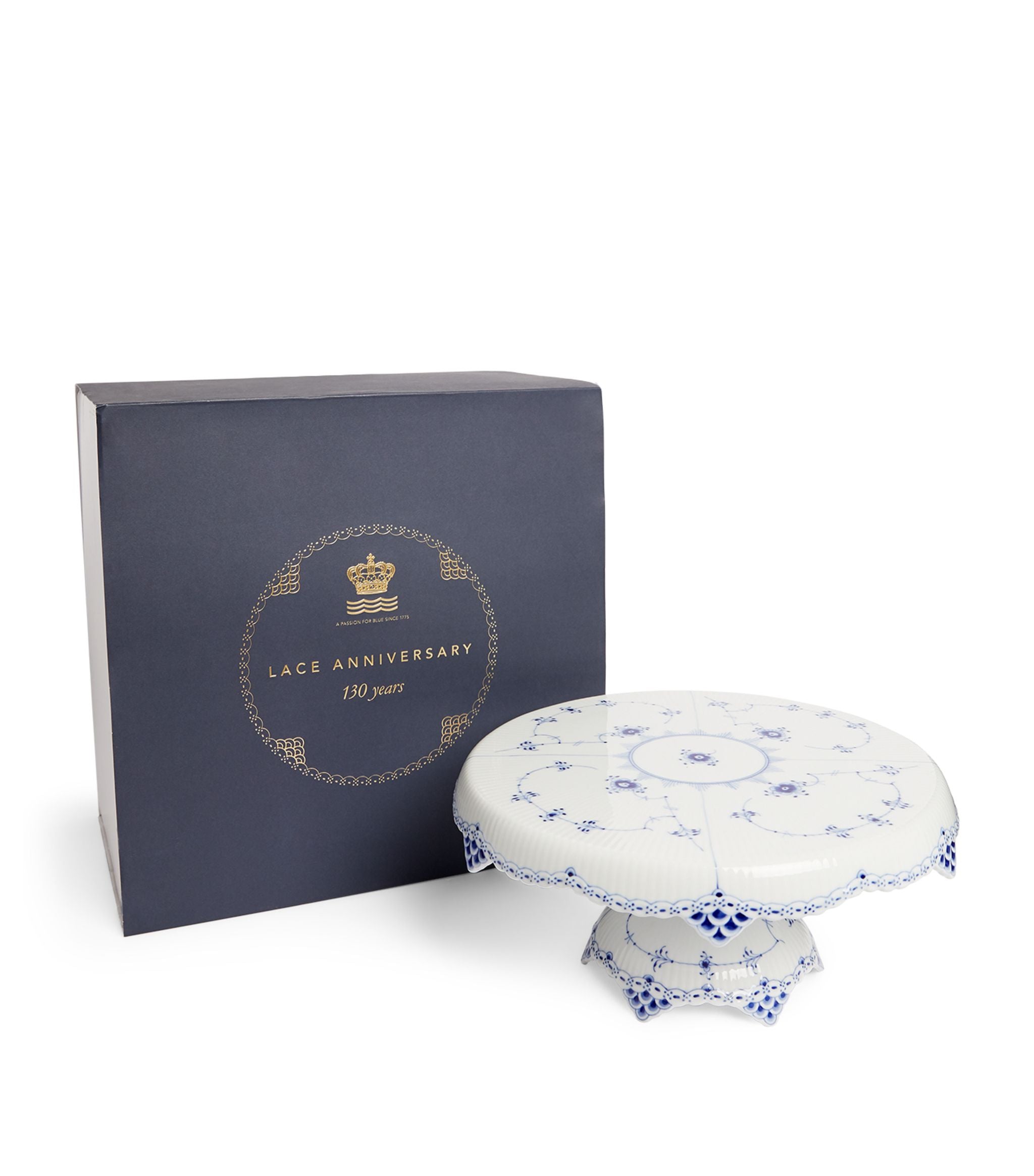 BLUE FLUTED CAKE STAND GOODS Harrods   