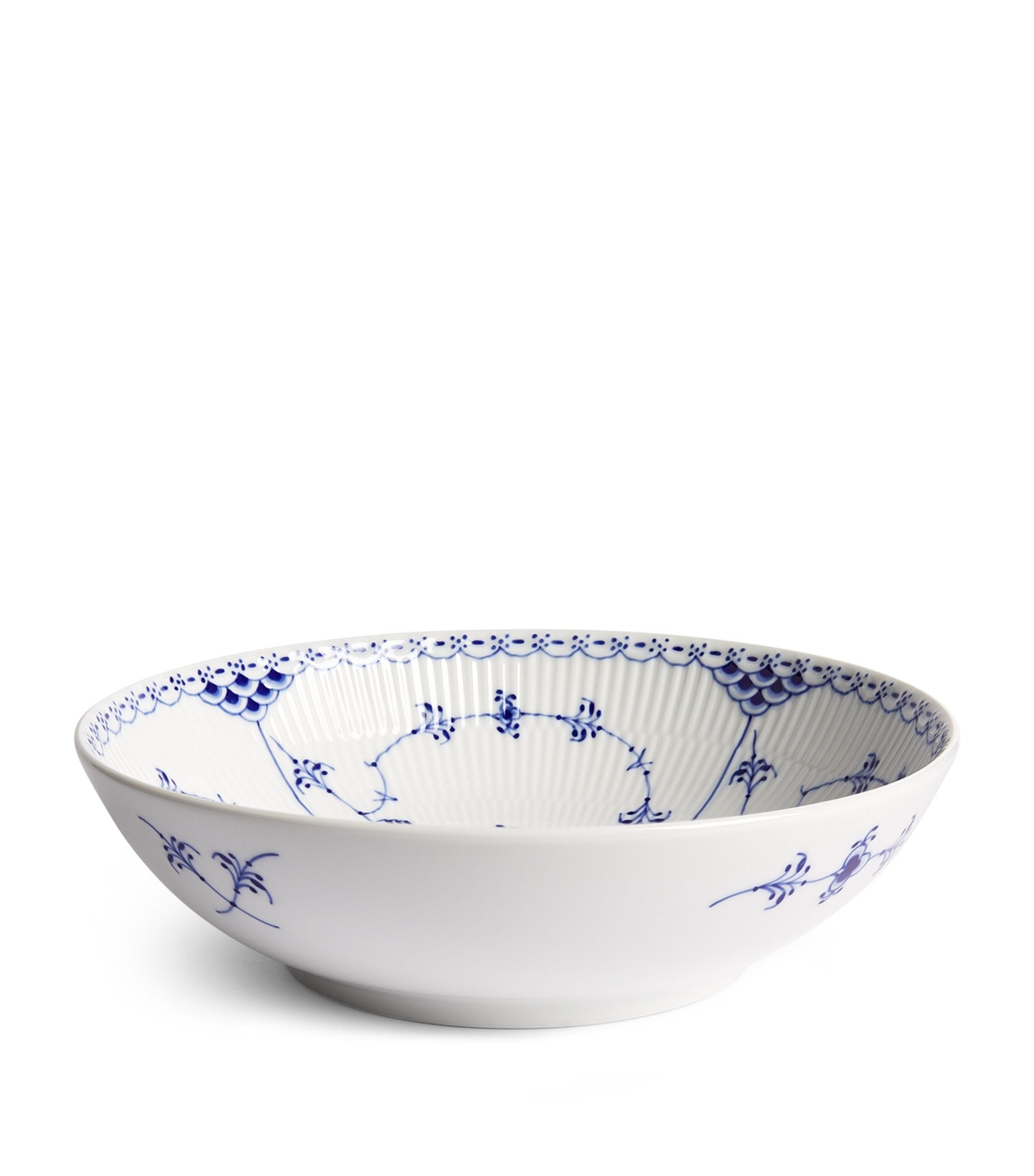 Blue Fluted Half Lace Bowl (21cm) GOODS Harrods   