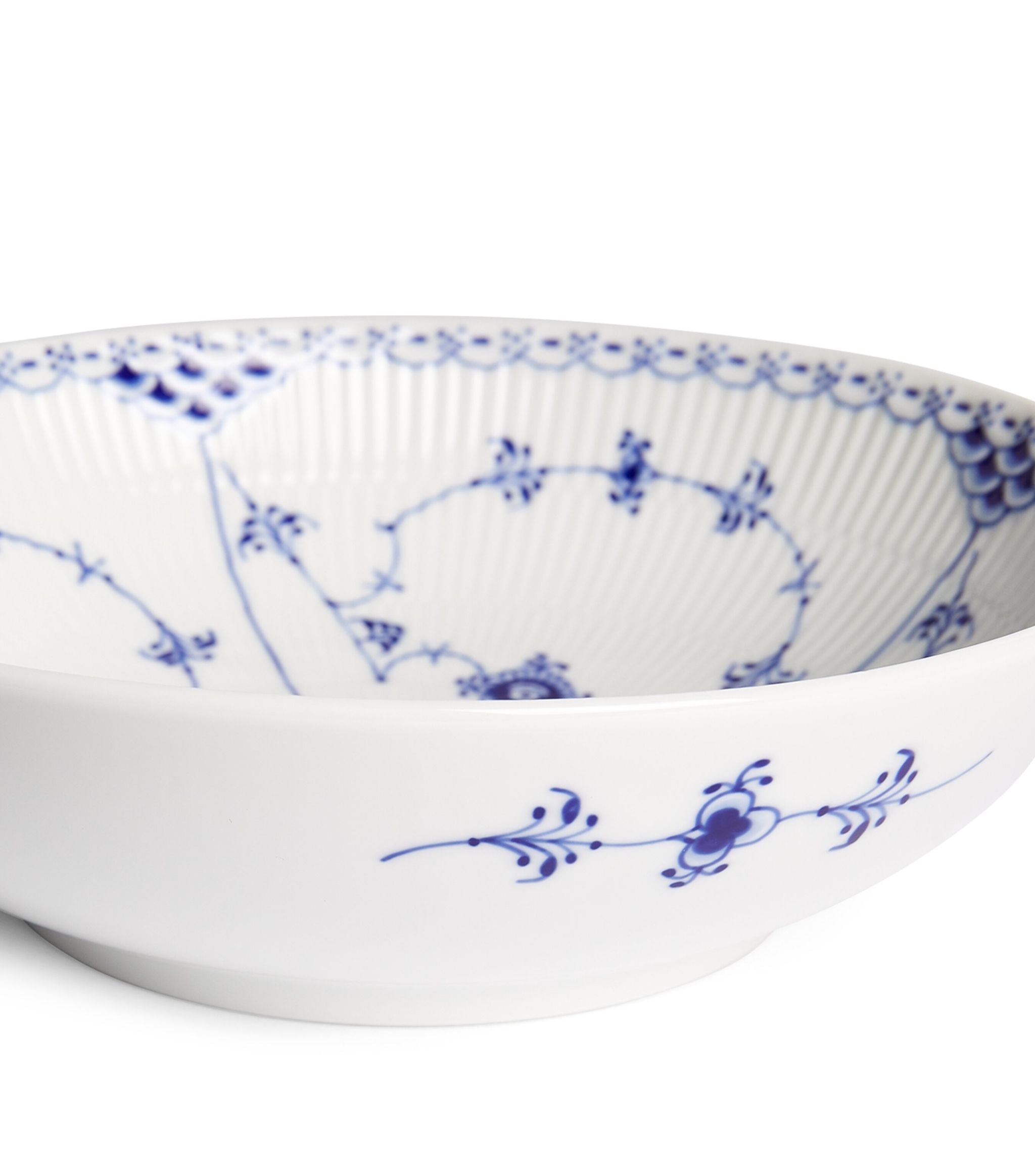 Blue Fluted Half Lace Bowl (21cm) GOODS Harrods   