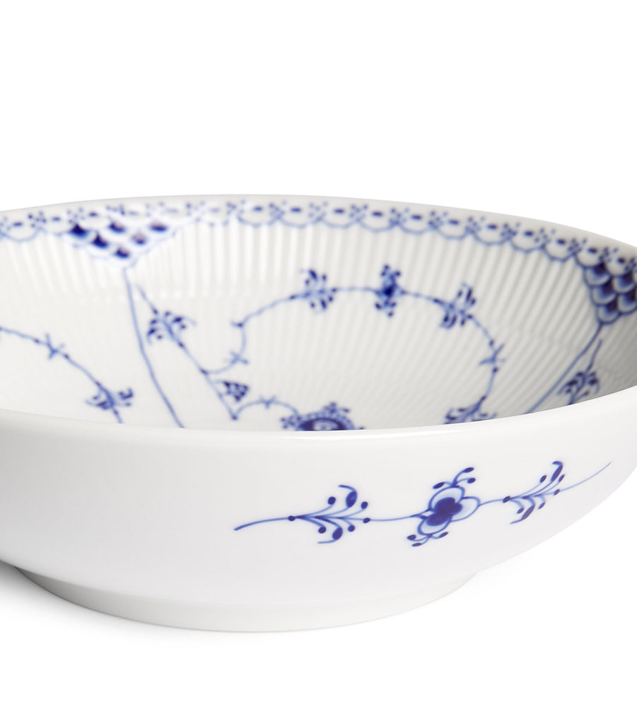 Blue Fluted Half Lace Bowl (21cm)