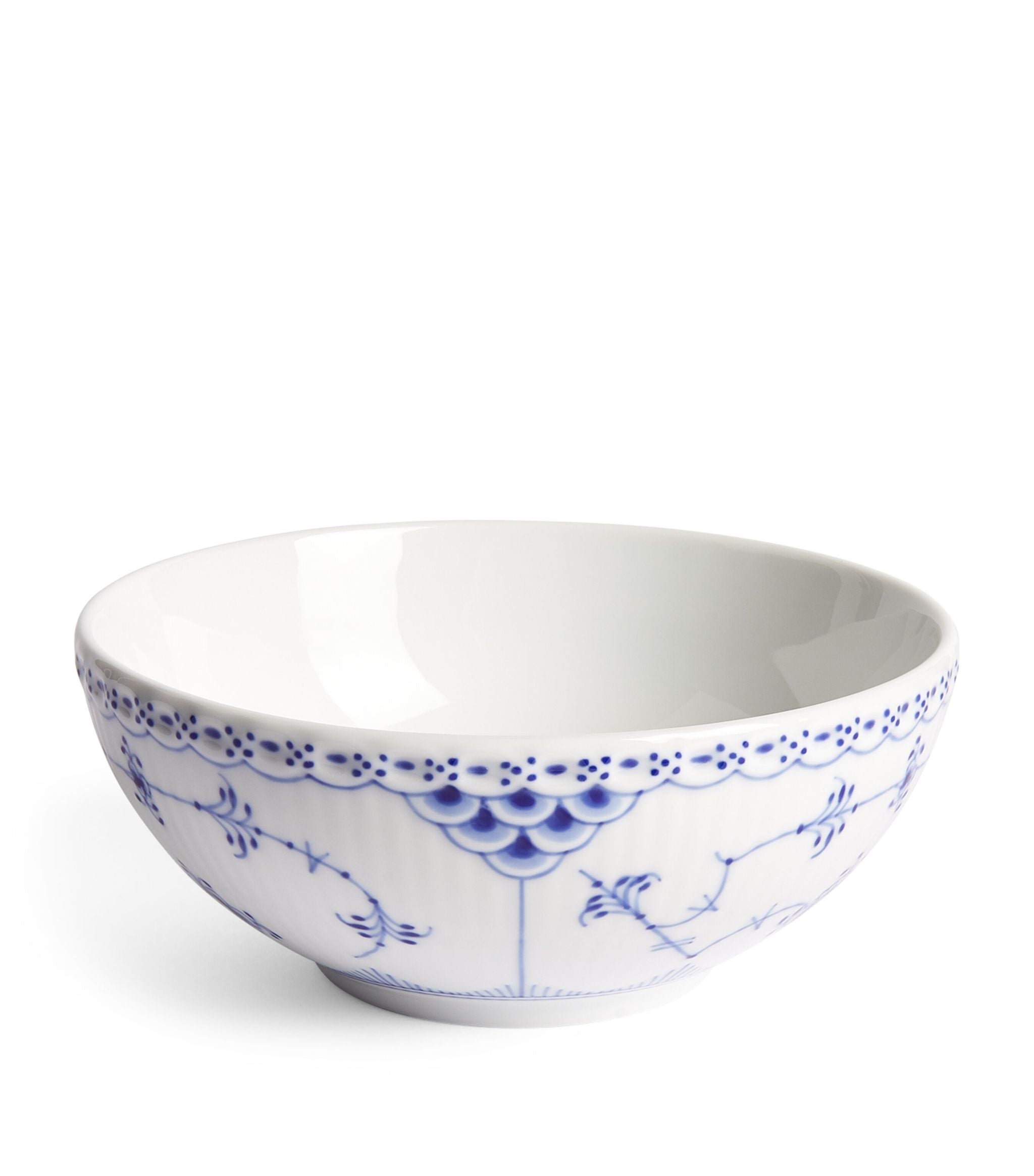 Blue Fluted Half Lace Korean Deep Bowl (14.5cm) GOODS Harrods   