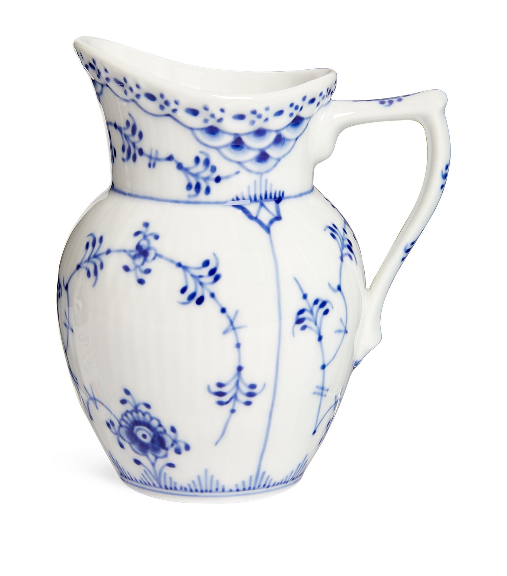 BLUE FLUTED HL JUG 17CL GOODS Harrods   