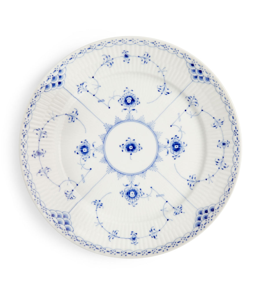 BLUE FLUTED HL PLATE 22CM