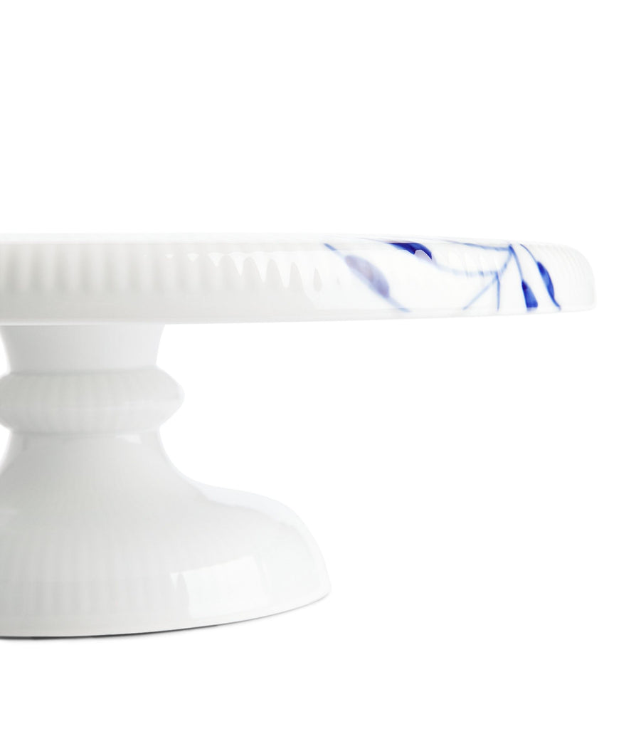 Blue Fluted Mega Dish on Stand (29.5cm)