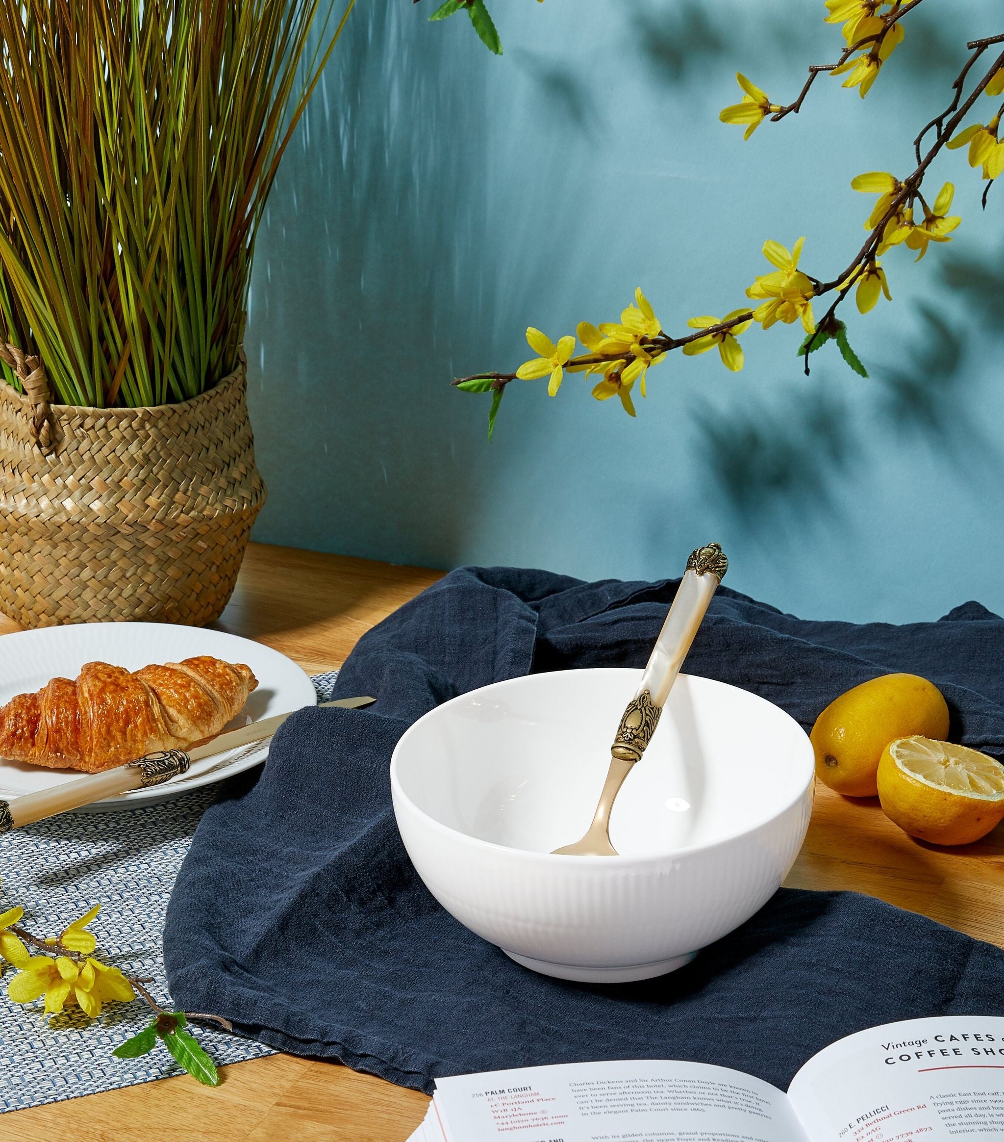 White Fluted Bowl (18cm) GOODS Harrods   